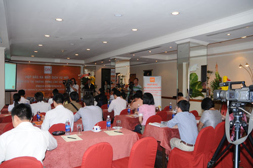 Tổ chức họp báo ra mắt dịch vụ mới cho Tập đoàn GfK Việt Nam tạikhách sạn Caravelle 11