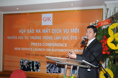 Tổ chức họp báo ra mắt dịch vụ mới cho Tập đoàn GfK Việt Nam tạikhách sạn Caravelle 14