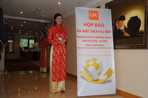 Tổ chức họp báo ra mắt dịch vụ mới cho Tập đoàn GfK Việt Nam tạikhách sạn Caravelle 2