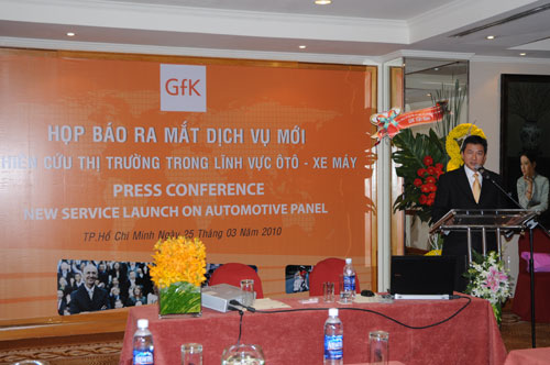 Tổ chức họp báo ra mắt dịch vụ mới cho Tập đoàn GfK Việt Nam tạikhách sạn Caravelle 7