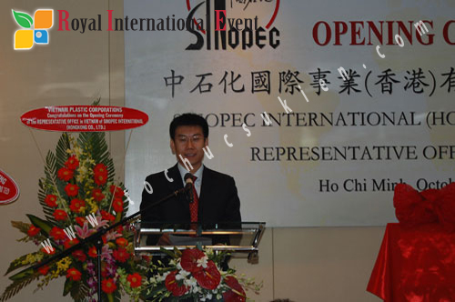 Tổ chức sự kiện Lễ khai trương VP đại  diện tại VN Công ty CP Dầu khí hóa chất Trung Quốc - Khách sạn Caravelle 12