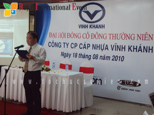 Tổ chức sự kiện Đại hội cổ đông thường niên Công ty Vĩnh Khánh 7
